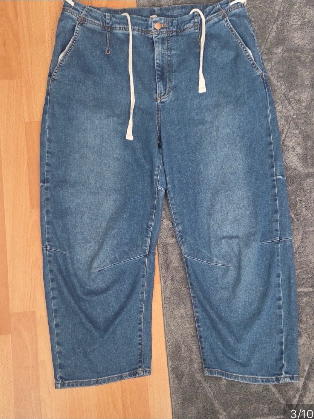 Pilcro Leni Mid-Rise Tapered Barrel Jeans Size 32 Western Boho Hippie Casual - Picture 3 of 10